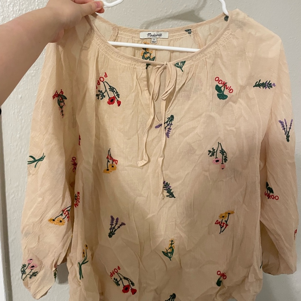 Madewell floral blouse